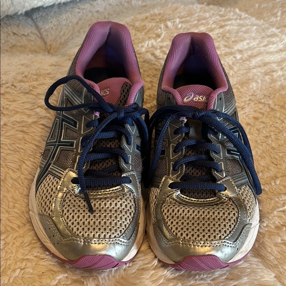 Asics Women's Running Shoes – Gray & Purple | Size 7.5 - Picture 2 of 5